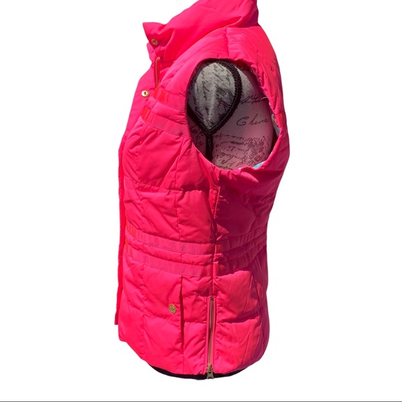 Lilly Pulitzer Tropical Pink Kate Puffer Vest size Small - Picture 5 of 11
